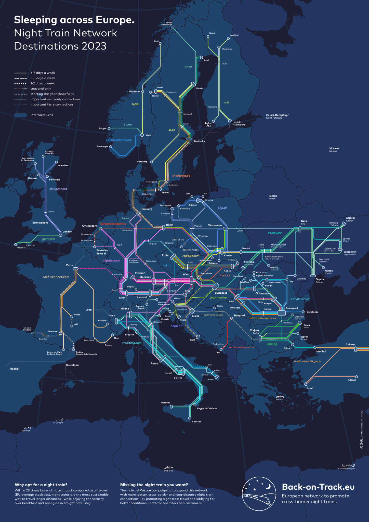 Night train map