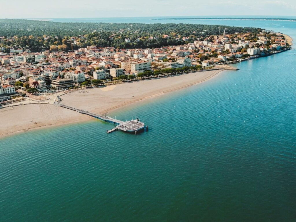 Vue d'en haut sur Arcachon