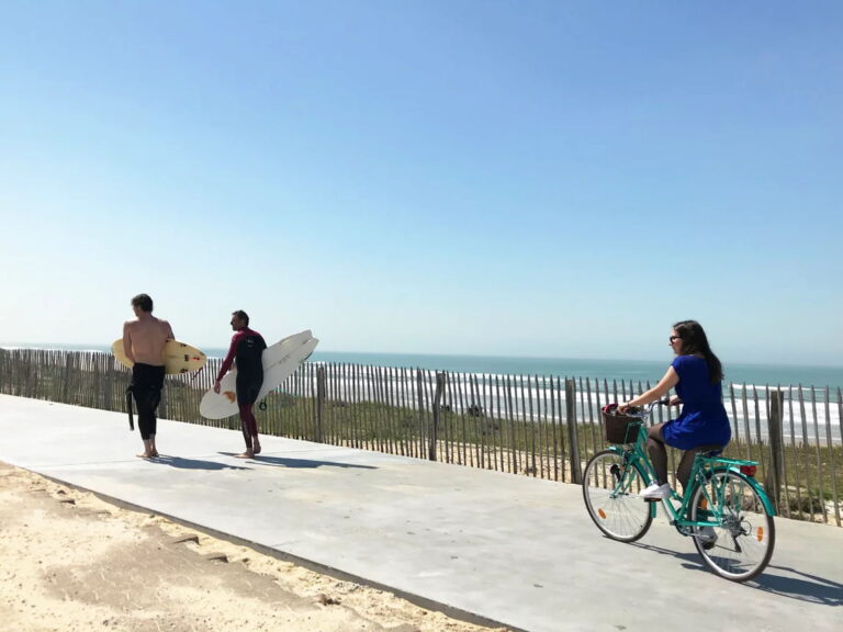 cycliste sur la Vélodyssée